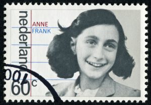"Richmond, Virginia, USA - November 26th, 2012: Cancelled Stamp From The Netherlands Featuring The Holocaust Victim, Anne Frank."